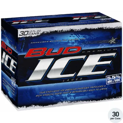 Picture of Bud Ice 30 Pack 12 Ounce Cans