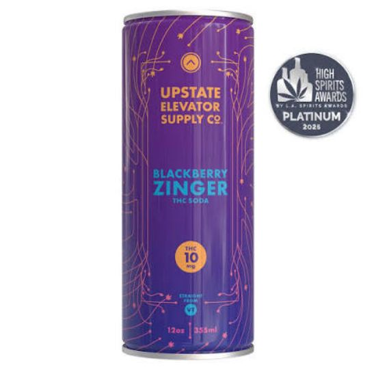 Picture of UPSTATE BLACKBERRY ZINGER THC 10MG 12OZ 4PK